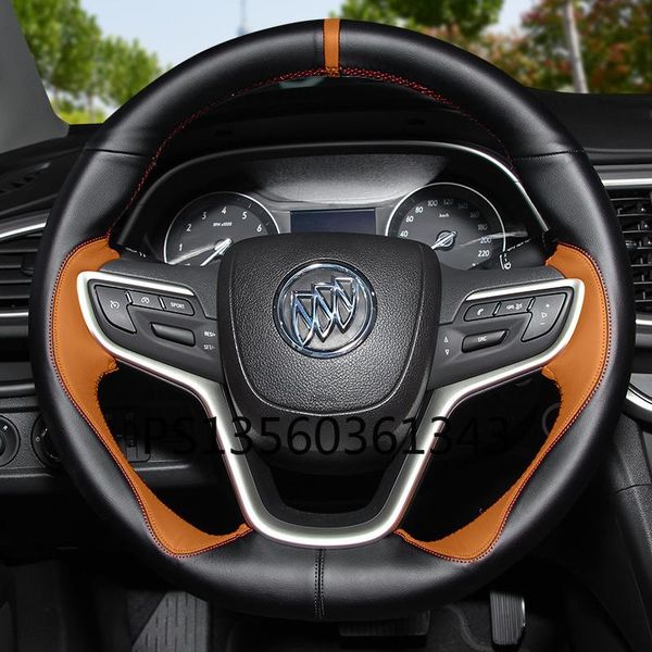

steering wheel covers diy hand-stitched cover fit for envision regal lacrosse verano exterior excelle encore leather grip