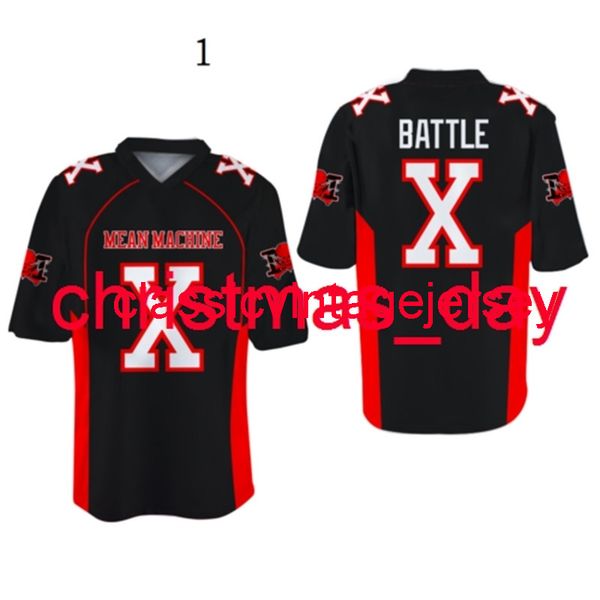 

stitched goldberg joey battle battaglio x machine convicts football jersey embroidery custom xs-5xl 6xl, Black
