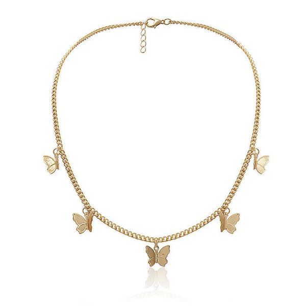 

chains fashion necklace lovely butterfly pendant flying lady temperament clavicle, Silver