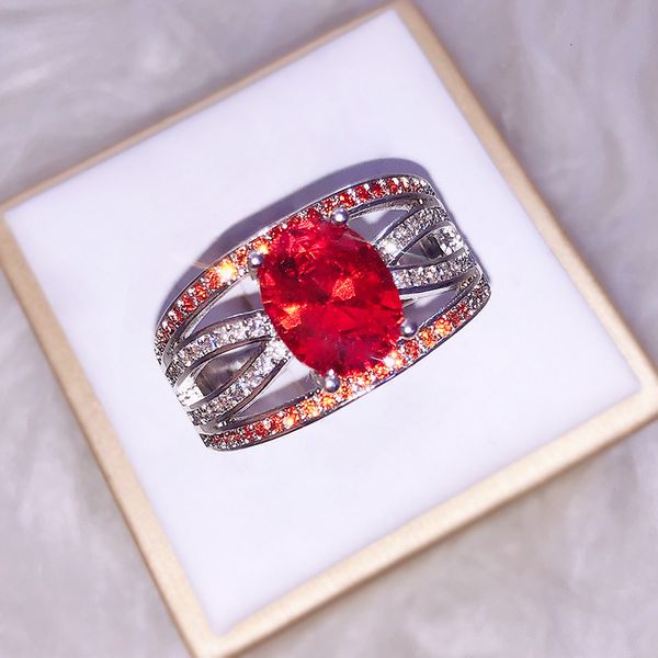 

fashion engagement high grade oval orange zircon diamond ring, Silver