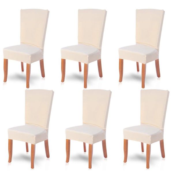 

chair covers 1/2/4/6pcs soild color stretch cover restaurant elastic slipcover dining room fundas removable seat case for wedding el