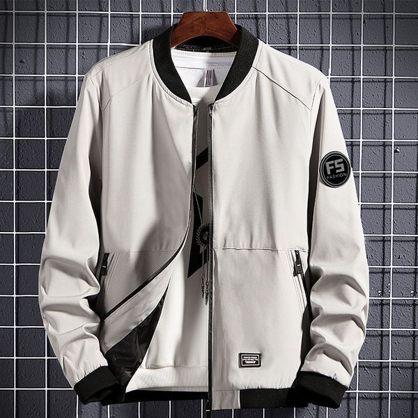 

jacket spring and autumn 2021 new korean fashion fit casual clothes zipper pocket men's wear, Black;brown