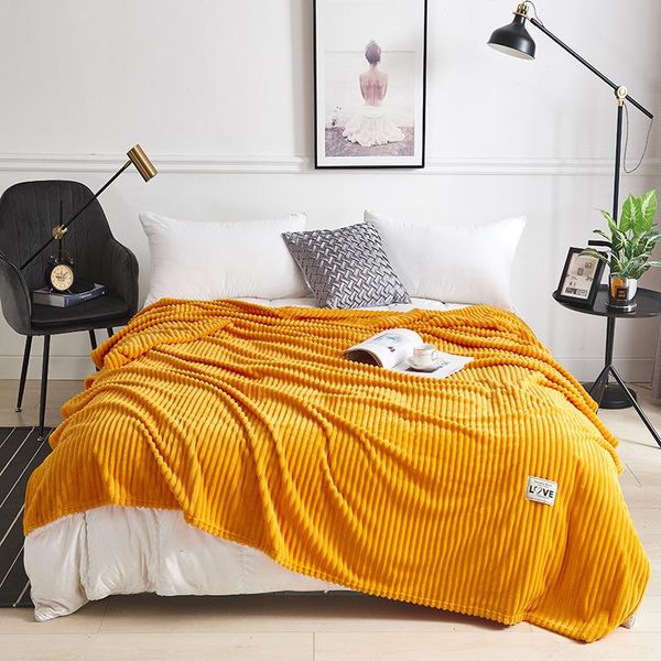 

blankets flannel solid color blanket sofa dormitory gift air conditioning multi purpose mechanical wash on the bed
