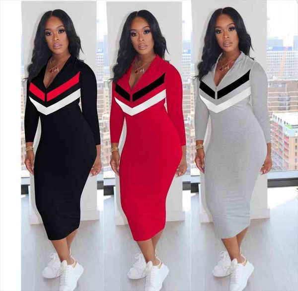 

731162 spring autumn casual home womens dress long skirt stitching fashion printed sleeve, Black;gray