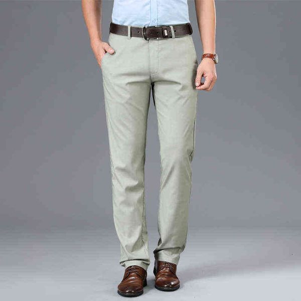 

jeans 2021 casual summer thin loose straight men's middle-aged busins pants, Blue