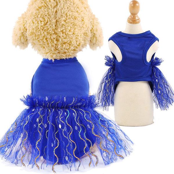 

dog apparel vest skirt mesh exotic clothes blue pet