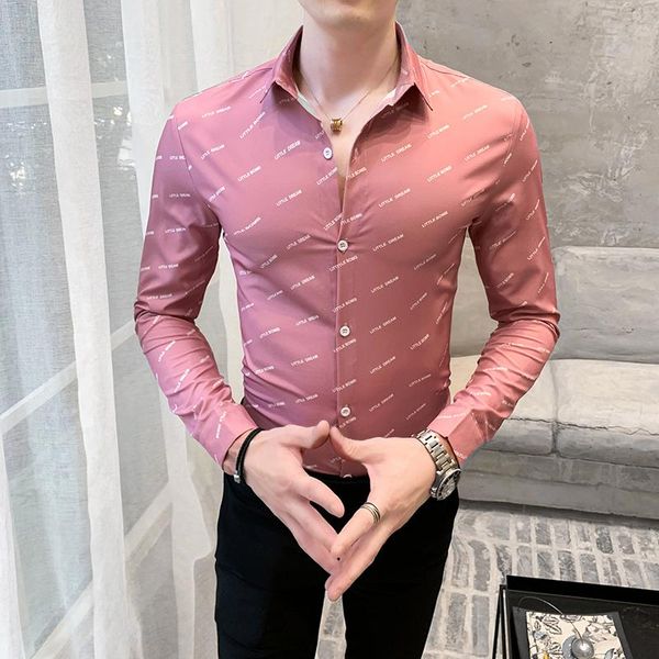 

men's casual shirts spring 2021 men clothing long sleeve all match streetwear slim fit club prom tuxedo dress 3xl, White;black