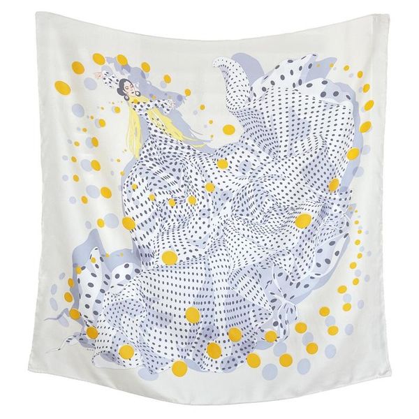 

scarves square 100% pure silk scarf shawl 88*88cm, Blue;gray