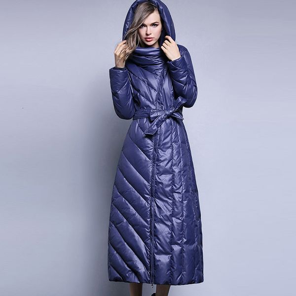 

2021 new autumn long coat female parka plus size white duck down woman hooded winter jacket women pp059 dqyd, Black