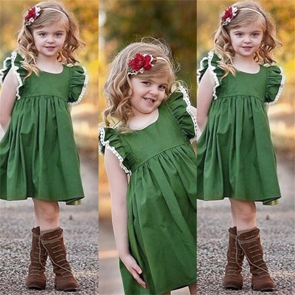 

2021 summer new girls dress sleeveless baby lace tassel princess dress skirt fashion green party dress h236s3m, Red;yellow
