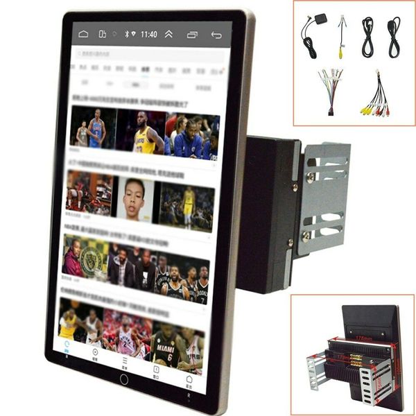 

new 10.1'' 2din rotatable android 9.1 touch screen quad car stereo radio gps wifi