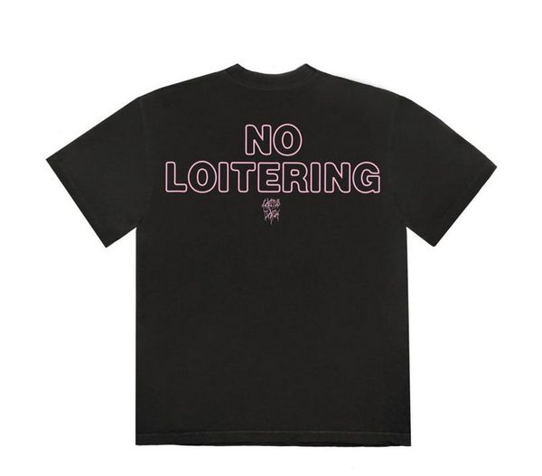 

2021 new ss collaboration travis scott cactus jack no loitering tees women couples t-shirt cotton short sleeve t shirt men 4yer, White