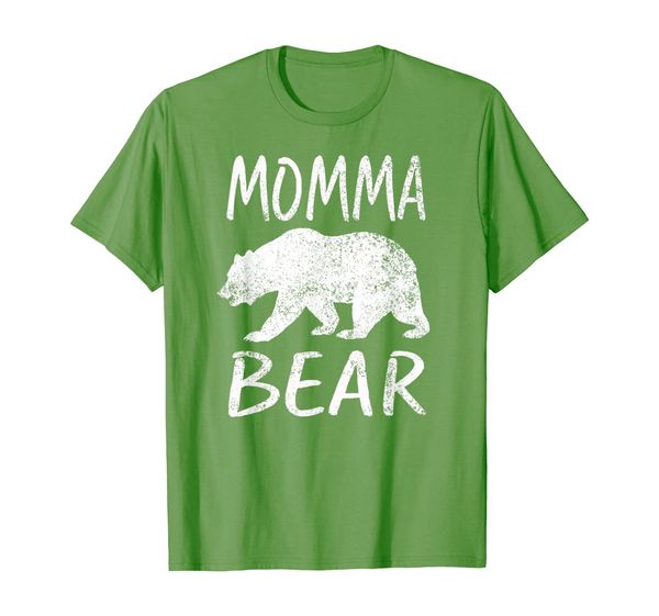 

vintage momma bear gift for women t-shirt cute camping t-shirt, White;black