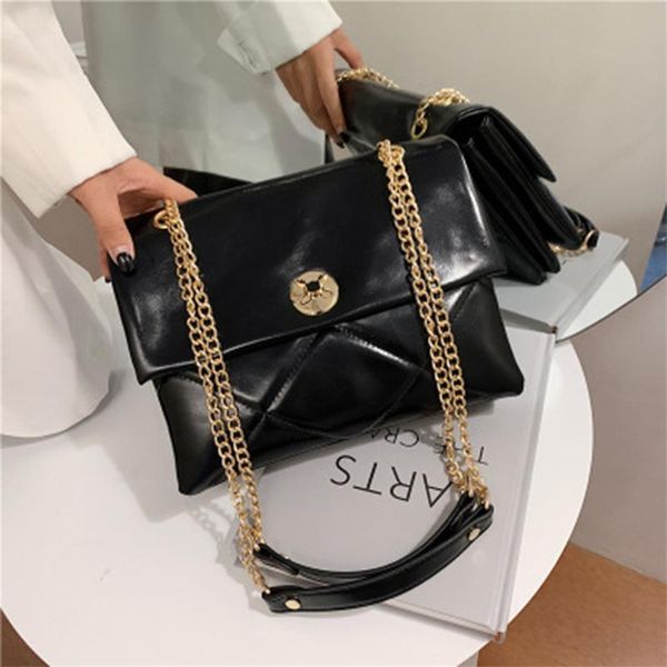 

casual chain women shoulder bags 2021 fashion solid color women crossbody messenger bag lady women's bags handbags bolsa mujer