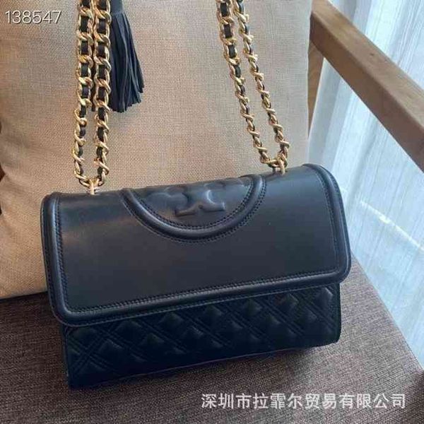 

tb new fleming series women's sheepskin lingge chain tassel single shoulder messenger fashion leisure bag