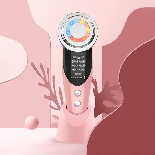 EMS Face Massager Радио Мезотерапия Электропорация Светодиодная Светотерапия Светотерапия Соник Вибрация Удаление морщин Морцы Уход 220224