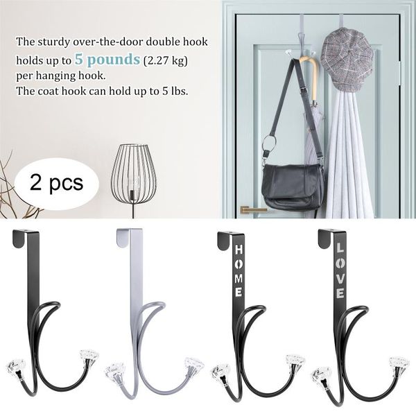 

over the door double hanger hooks declutter twin hook for coats & rails