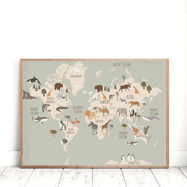 

paintings animal nursery wall art canvas painting scandinavian posters and prints cute cartoon animals pictures kids room decor