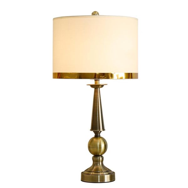 

table lamps luxury nordic plated bronze iron bedroom bedside lamp modern living room study office desk lights decor lighting