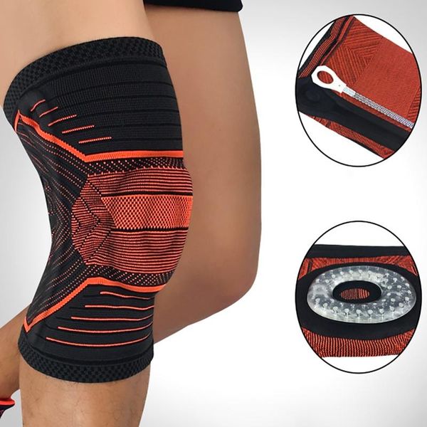 

elbow & knee pads 1pc pad sleeve breathable knitted leg warmer patella protector outdoor gym fitness sportswear accessories, Black;gray