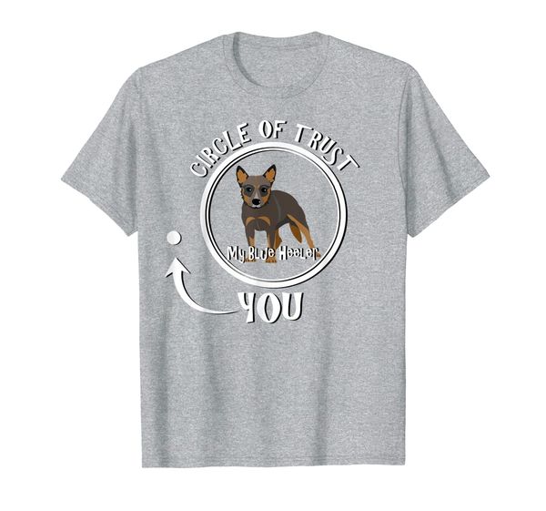 

circle of trust funny australian cattle dog t-shirt, White;black