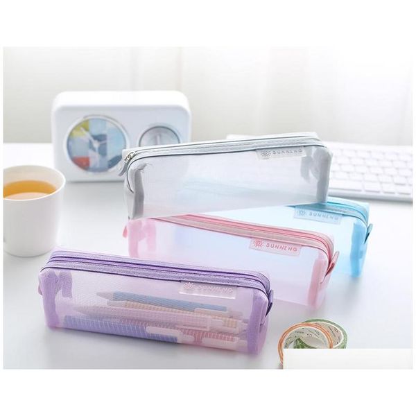 

minusoneeslite kawaii student pencil case for girls school leather box black kids sile cute pencils cases jllmaj bdetrade