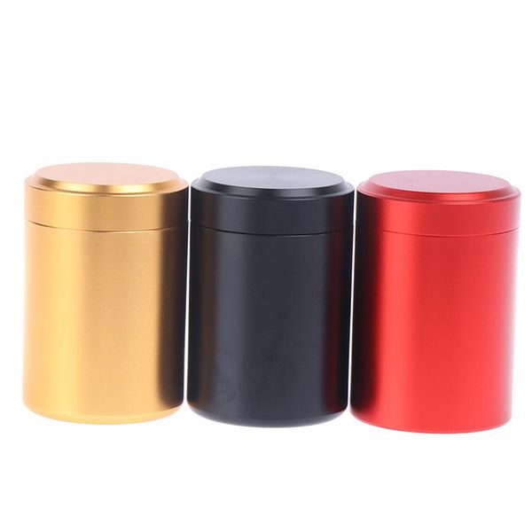 

mini aluminum caddy storage boxes sealed coffee powder portable travel leaves container jar organizer