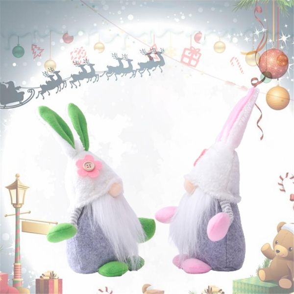 

dhl easter bunny party favors rabbit gnome faceless dwarf doll holiday table decoration fy7476