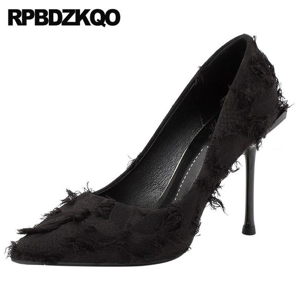

dress shoes 2021 super high heels women pointed toe black size 4 34 luxury ultra female ladies formal stiletto extreme scarpin pumps