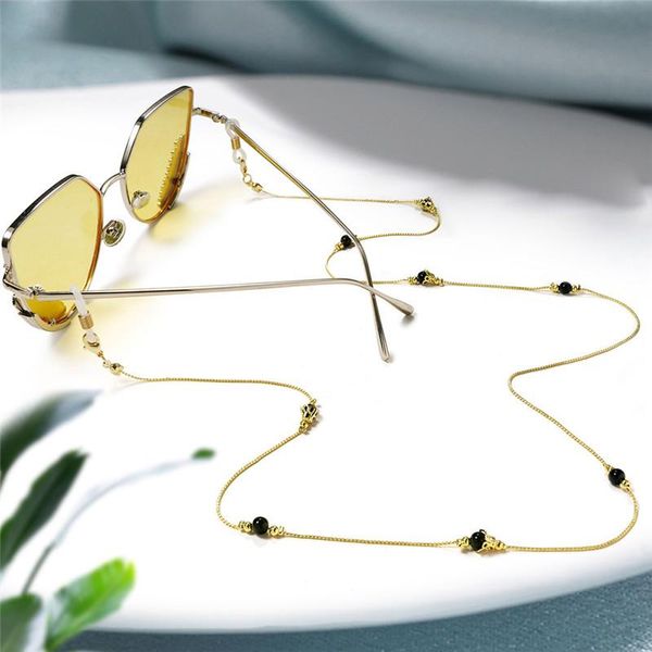 

sunglasses frames masking chains for women black beads beaded eyeglasses lanyard glass fashion jewelry, Silver