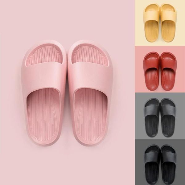 

posee bathroom slippers soft bottom indoor non-slip bath home couple mute sandals and female summer ps46011, Black