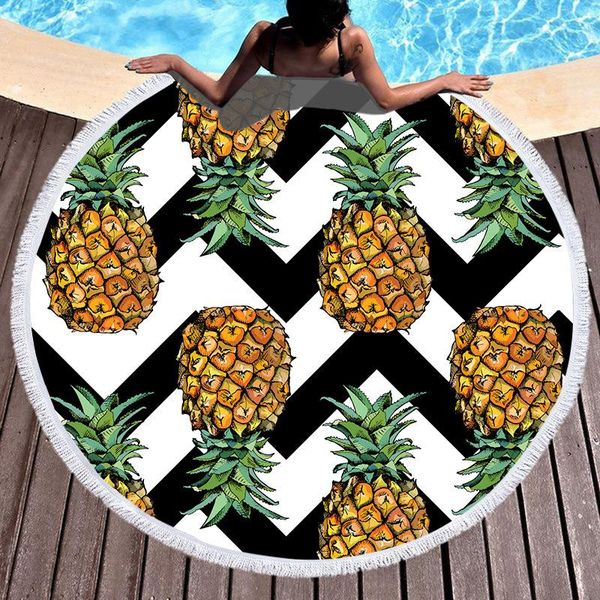 

cover-ups beach towel microfiber round blanket printed bath