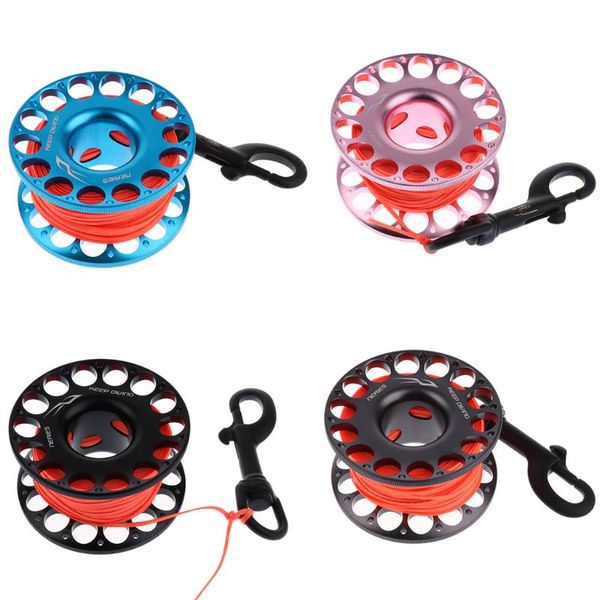 

pool & accessories scuba diving aluminum alloy finger spool line holder reel 30m bolt snap fo activities