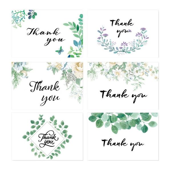 

24 greenery thank you cards with envelopes-greeting cards baby shower, weddings,bridal showers,blank inside