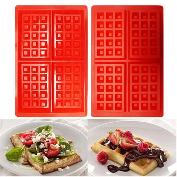

baking moulds silicone mold waffle tray diy module kitchen cooking cake making tool chocolate