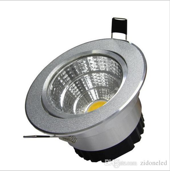 

silver ultra gorgeous dimmable led cob downlight ac85-265v 6w/9w/12w/15w recessed led spot light decoration ceiling lamp