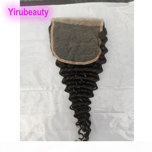 

brazilian virgin hair 5x5 lace closure deep wave kinky curly water wave loose wave 5*5 closures 100% virgin human hair, Black;brown