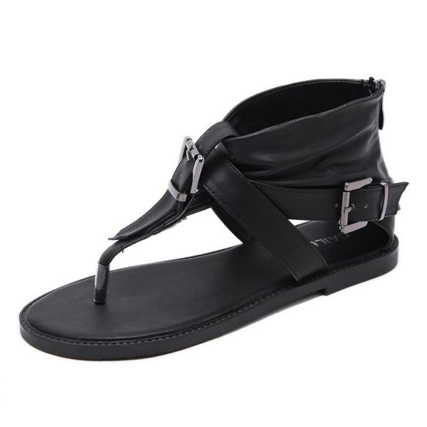 

sandal large female size fashion womens shoes 2021 sandals closed heel flip flops platform buckle ladies summer luxury women's, Black