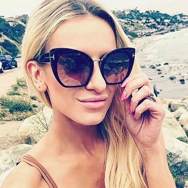 

sunglasses 2021 fashion brand cat eye tom women designer vintage square frame sun glasses female eyewear shades oculos uv400, White;black