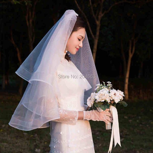 

bridal veils white two-layer wedding tulle veil for bride with comb, Black