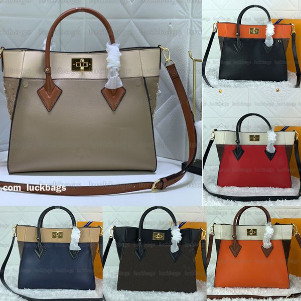 

on my side mm designer totes luxury handbags purse bags elegant stitching fine grain calf shoulder strap handbag 53823 bag