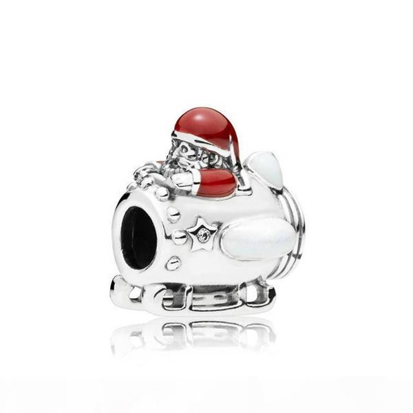

fahmi 100% 925 sterling silver new winter series space christmas astronaut charm planet bead elegance dazzling fireworks charm, Black