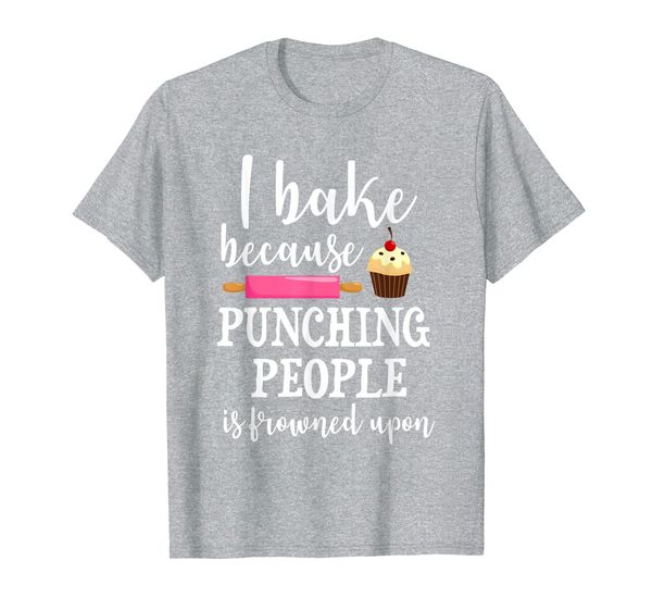 

funny baking quote cupcake punching people t-shirt, White;black
