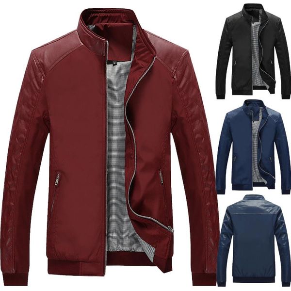 

men's jackets 2021 selling spring autumn mens sport outerwear zipper slim fit leisure jacket business casual coat m-5xl, Black;brown