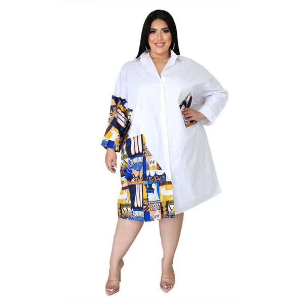 

casual dresses summer spring print dress women's v-neck long sleeve vintage for women plus size beach boho loose midi, Black;gray
