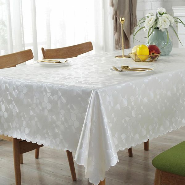 

table cloth pvc waterproof tablecloth rectangular home kitchen oilproof dining cover wedding party restaurant white floral