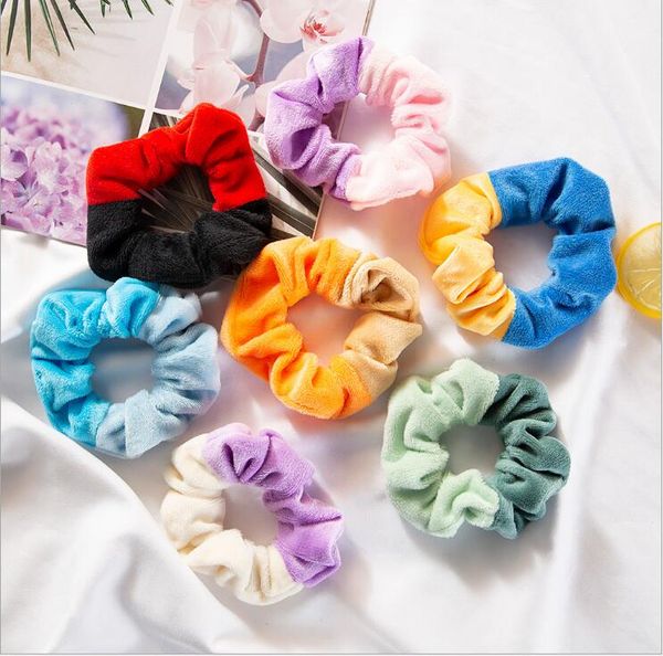 

wholesale fashion multicolor high-elastic style hair ring hair accessories rubber band head rope belt headwear for for ladies luxury design, Pink