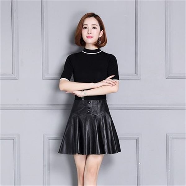 

new leather plissada k78 zfnu, Black