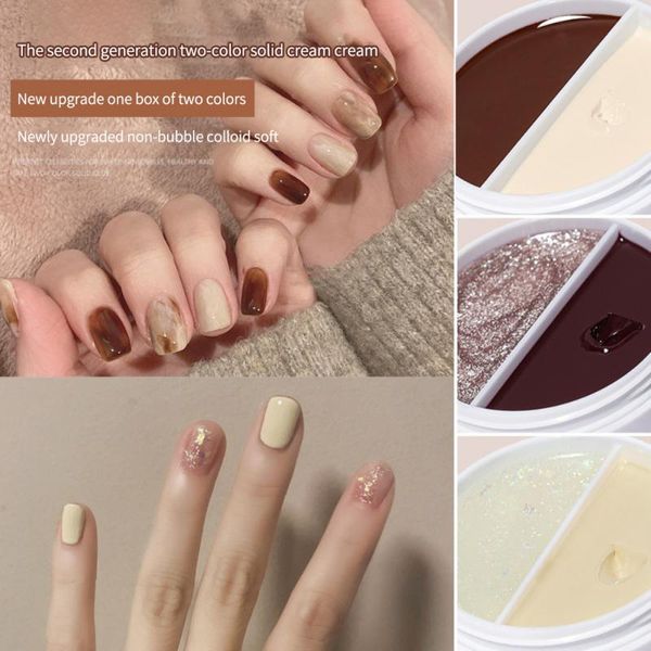 

nail gel two-color canned color mud 24 colors diy professional paint polish for art uv lacquer varnish, Red;pink