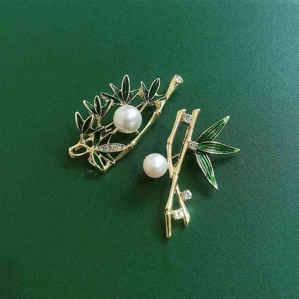 

factory wholesale fresh bamboo brooch female literary temperament silk scarf buckle popular shirt coat cardigan pin accessories hea/rtsch/ro